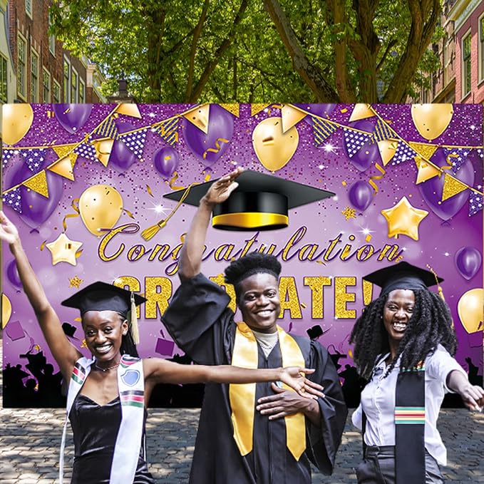 Large Grad Congratulations Banner Graduation Decorations Class of 2026 | 72x44 - Image 6