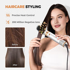 6 in 1 Blow Dryer Brush Set,Hot Air Styler Negative Ion Air Curling Wrap Air Curler, Round Brush Blow Dryer Curling Iron Hair Styling Tools Gift for Dry,Volumize, Straight,Curl,100-120V