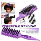 Candy Brush Curl Defining Vented Hair Brush for Effortlessly Blow Drying Detangling and Shaping and Styling, Airflow Wet Hair Brush for All Hair Types for Women and Men, Anti-Pull & Frizz, Purple