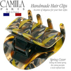 Camila Paris CP3270 French Hair Clip for Women, Small Handmade Mustard, Girls Hair Claw Clips Jaw Fashion Durable and Styling Hair Accessories for Women, Strong Hold No Slip Grip, Made in France