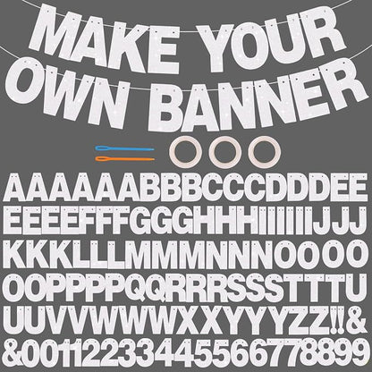 BEISHIDA Glitter White 116 PCS A-Z DIY Letter Custom Banner Party Decor | 111 by Beishida