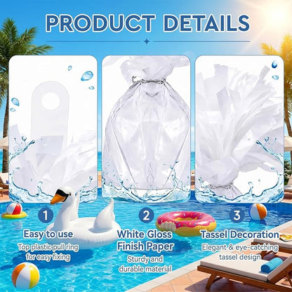 4 Pcs 130g-140g White Metallic Wrapped Pool Float Anchor Replacement Set - Image 6