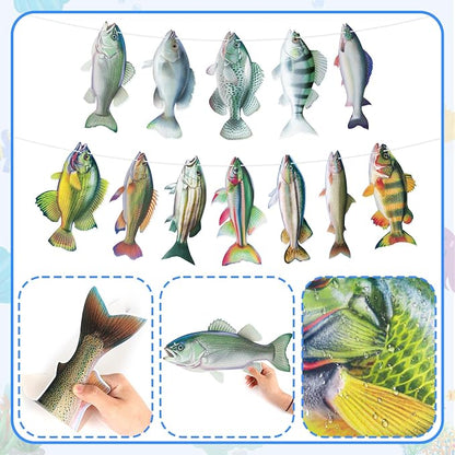 Fish Birthday Decorations Gone Fishing Party Decorations Fresswater Sunfish - Image 3