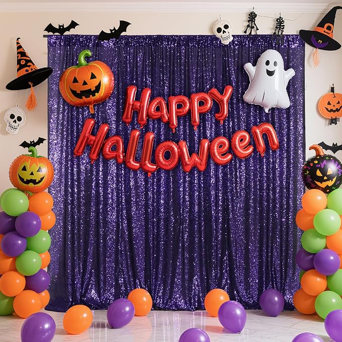 Poise3EHome Purple Sequin Backdrop, 8FT x 10FT Sequin Photography Backdrop - Image 8