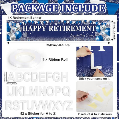 Happy Retirement Banner, Personalized Retire Banner - Image 2