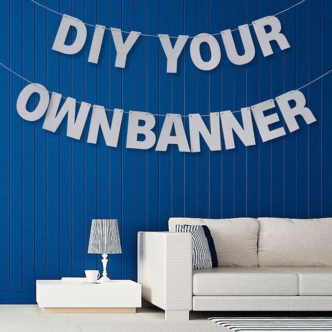 DIY Banner Kit with Letters Glitter Banner Letters Customizable Birthday - Image 4