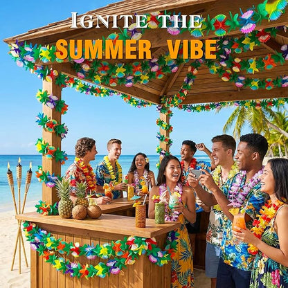 FUTUREPLUSX 6 Pack Tropical Hawaiian Garland Luau Party Decorations, 60ft | - Image 2