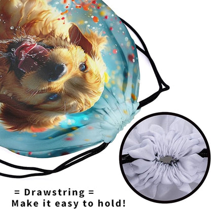 Giwawa Golden Retriever Gymnastics Grip Bag Dog Pet Drawstring Grip Bag - Image 5