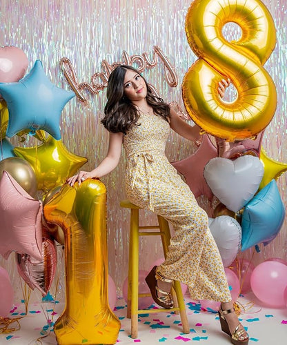 Gold Number 8 Balloon 40 Inch - Image 4