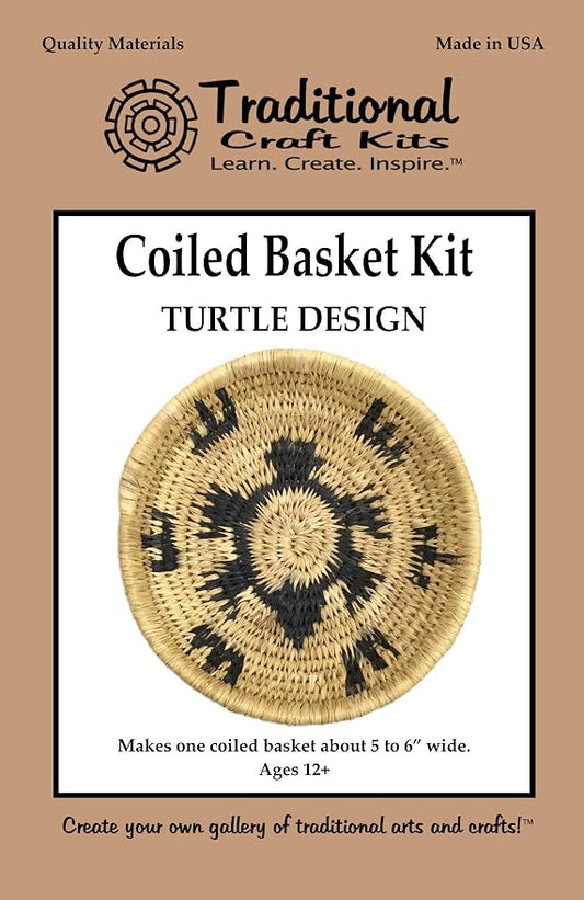 Traditional Craft Kits Coiled Basket Weaving Kit Turtle Design Tray Project | by TraditionalCraftKits