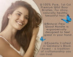 100% Wild Boar Bristle Hairbrush for Natural Healthy Hair, Medium Soft Tibet Bristles, Pear Wood Handle, Wooden Hair Brush for Fine or Thinning Hair, for Women & Men, Made in Germany's Black Forest