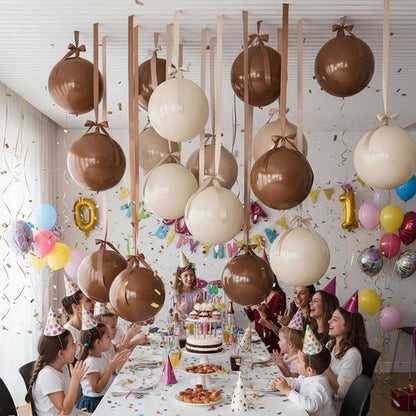 Jenaai 30 Set Round Foil Balloons Bulk 22 Inch 4d Metallic Giant Balloons Set - Image 8