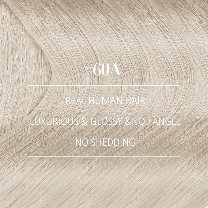 YoungSee Human Hair Weft Extensions Blonde Sew in Hair Extensions Real Human Hair Platinum Blonde Soft and Silky Double Weft Human Hair Extensions 24Inch 100G