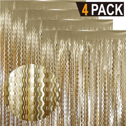 GOER Metallic Tinsel Foil Fringe Curtains Party Photo Backdrop Party Streamers - Image 5