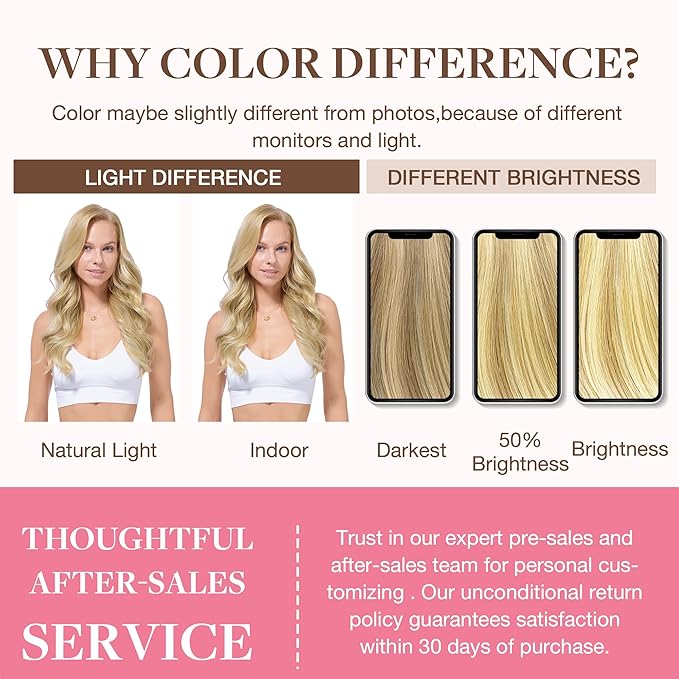 GOO GOO Clip in Hair Extensions Real Human Hair, Remy Human Hair Extensions Clip ins for Women, Natural Human Hair, 16inch 130g 7Pcs, 18D/22F Dirty Blonde Highlights
