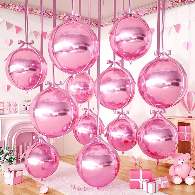 Pink Round Foil Balloons by FEYG