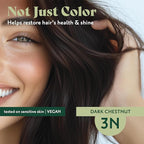 Herbatint Permanent Hair Dye - 3N Dark Chestnut - For Up To 100% Gray Coverage of Resistant Gray Hair - Ammonia-Free, Alcohol-Free & Vegan - Salon Influenced Hair color 5.75 fl oz (2 Pack)