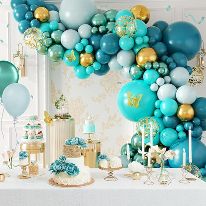 Teal Turquoise Balloon Arch Garland Kit - Image 7