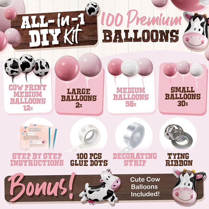 ALL-IN-1 Cow Balloon Arch Kit - Image 2