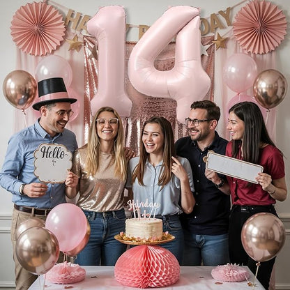 Light Pink 14th Birthday Balloon - Image 6