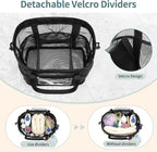 Large Shower Caddy Portable, Mesh Shower Caddy with Hook, Hanging Toiletry Bag with Dividers, Quick Dry Bathroom Tote Shower Bag with Bottom Zipper Open Design for Gym, Dorm, Camping, Beach, Travel