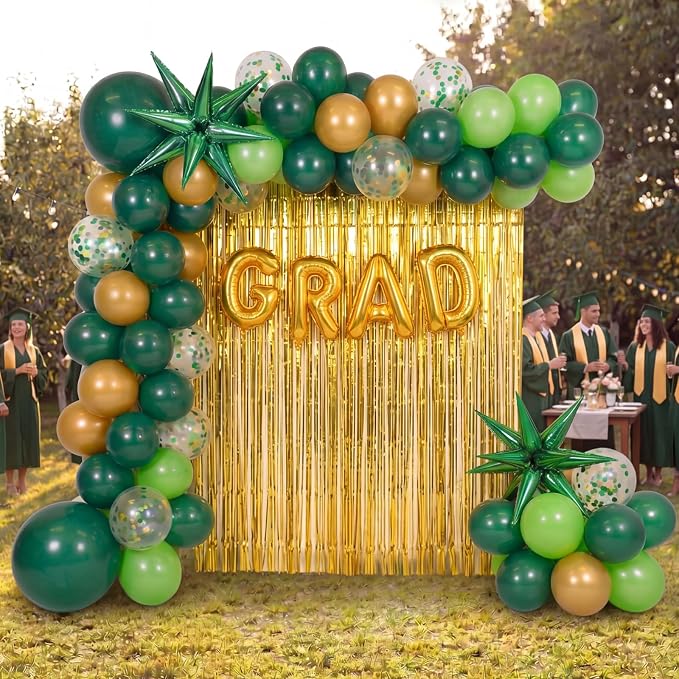 Capoda 148 Pcs Jungle Safari Garland Arch Kit Green and Gold Party Decoration - Image 6