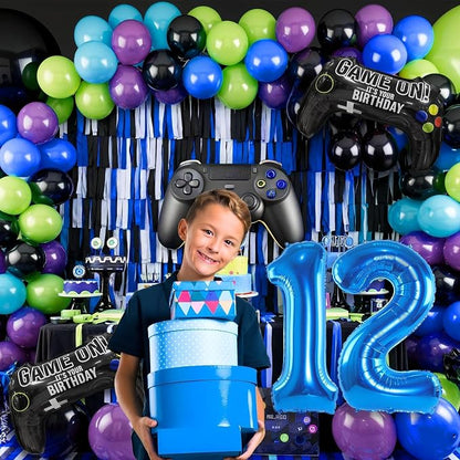 12th Birthday Video Game Balloons Arch, 12th Game Party Balloons Garland Kit - Image 5