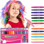 MSDADA Hair Chalk for Girls Kids-14 Temporary Colors Hair Color Dye Washable Makeup Kit DIY Birthday Cosplay Halloween Gifts for Girls Party Supplies Aged 3 4 5 6 7 8 9 10-12
