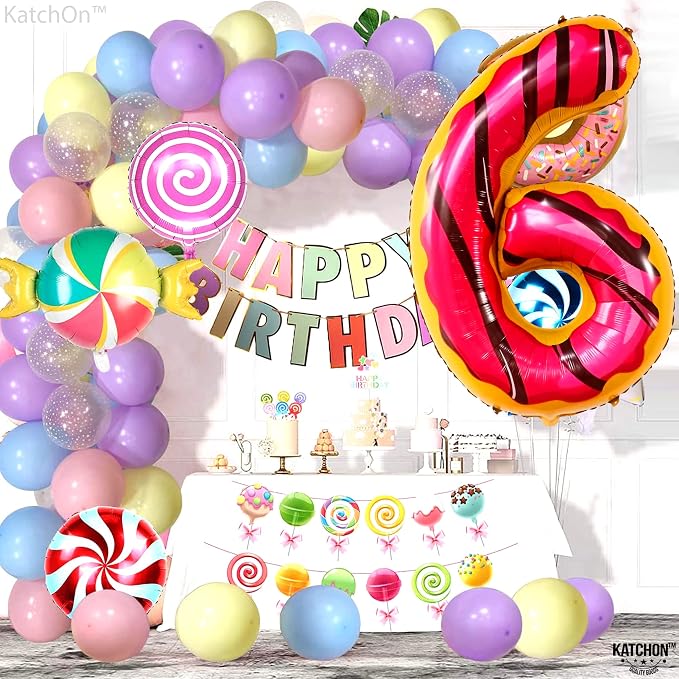 KatchOn, Giant Number 6 Donut Balloon - Image 3