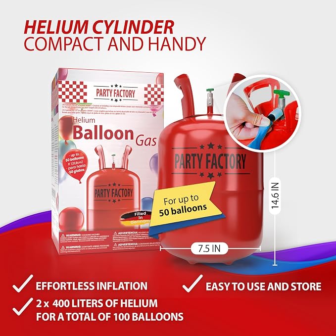Party Factory – 2x Helium Tank - Image 4