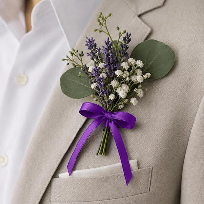 3/8In30Yards Dark Purple Thin Ribbon - Image 7