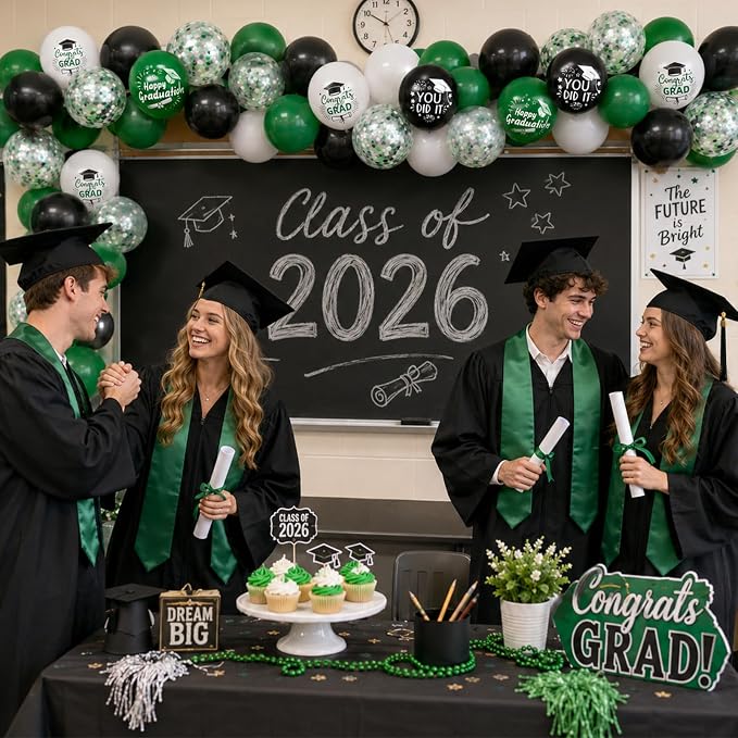 Graduation Balloons Green - Image 6