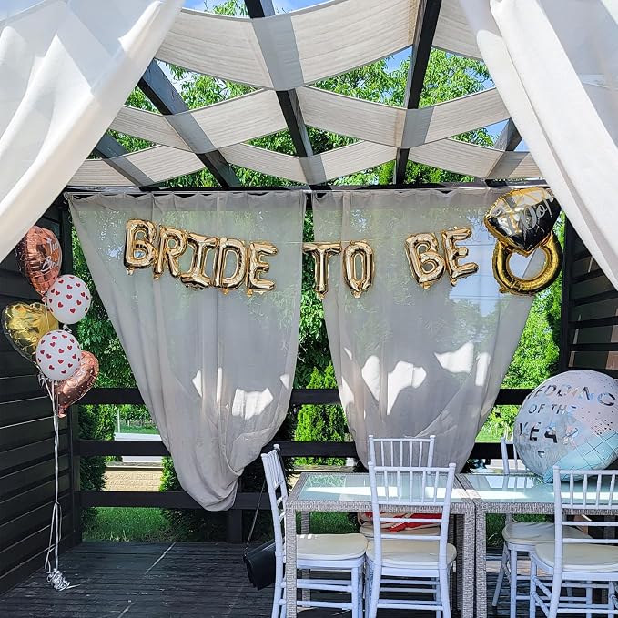 52 pcs Gold Foil Letter Balloons - Image 4
