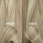 YoungSee Nano Ring Hair Extensions Brown Highlight Nano Bead Hair Extensions Human Hair Light Brown highlight Platinum Blonde Lightweight Remy Human Hair for Wedding Cold Fusion 20inch 50s 50g