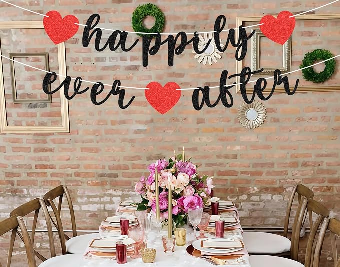 Pre-Strung Happily Ever After Banner - Image 2
