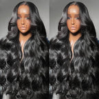 13x6 HD Lace Front Wigs Human Hair Pre Plucked Body Wave Wigs for Women 200% Density 13x6 Frontal Human Hair Bleached Knots with Baby Hair 34inch