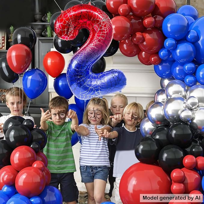 40 Inch Spider Number 2 Foil Balloons - Image 7