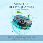 Morfose Deep Aqua Hair Gel Wax with Shiny and Strong Flexible 5 Hold, Manage Flyaways, Braids, and Curls, Professional Hair Styling for Women and Men, Fruity Scent, 5.92 Fl. Oz, (deep aqua)