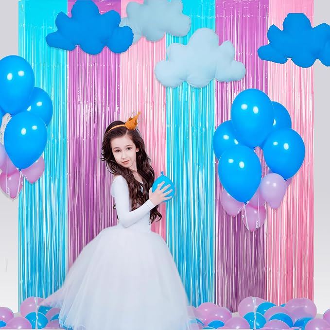 Blue Purple Pink Tinsel Backdrop - Image 9