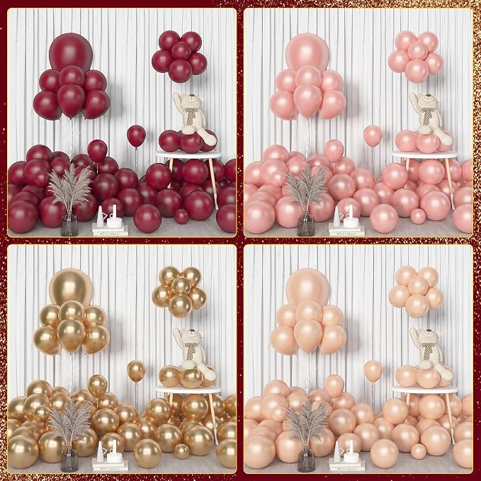 Amandir 153pcs Burgundy Balloons Arch Garland Kit Different Sizes | 18 12 10 5 - Image 5