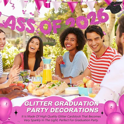 Fulmoon Congrats Grad Class of 2026 Banner Graduation Party Decor Class of 2026 - Image 7