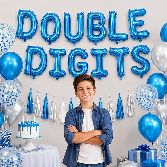 52 Pcs Blue Letter Balloons 16 Inch Mylar Foil Alphabet Letters 2 Sets A- Z - Image 6