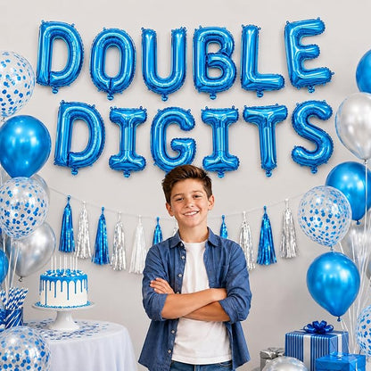 52 Pcs Blue Letter Balloons 16 Inch Mylar Foil Alphabet Letters 2 Sets A- Z - Image 6