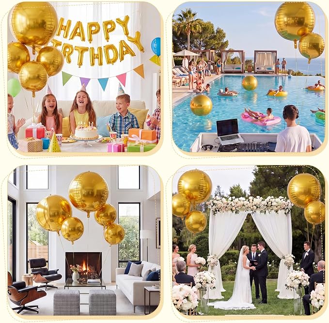 24 Pcs Giant Metallic Party Balloons, Birthday Wedding Christmas Party - Image 9