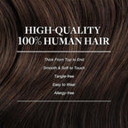 GOO GOO Clip in Hair Extensions Real Human Hair, Remy Human Hair Extensions Clip ins for Women, Natural Human Hair, 24inch 150g 9Pcs, #2A Light Brown