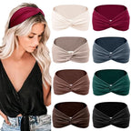 Tobeffect Headbands for Women Non Slip for Short Hair. Yoga Workout Running Sport Elastic Hair Bands for Women's Hair Twist Turban Hair Wrap for Girls