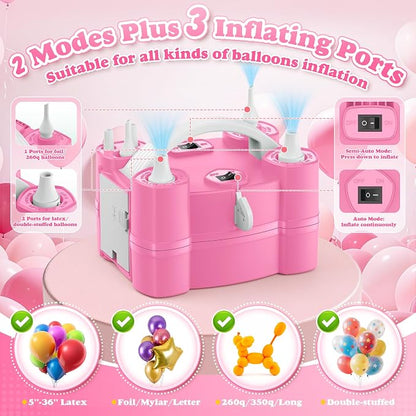 LooLaa Balloon Pump 4-in-1 Electric Balloon Inflator - Image 3