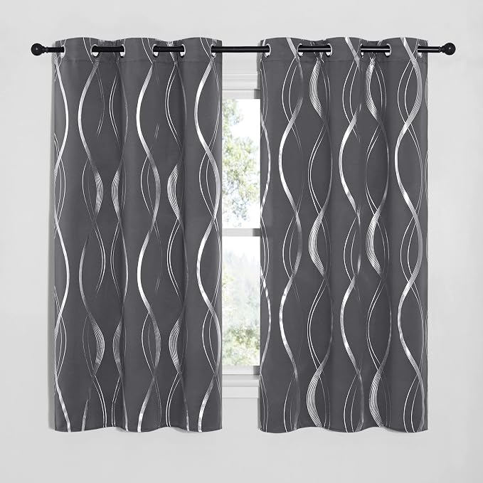 NICETOWN Bedroom Small Blackout Curtain Panels, Window Treatment Thermal - Image 2