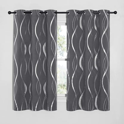 NICETOWN Bedroom Small Blackout Curtain Panels, Window Treatment Thermal - Image 2