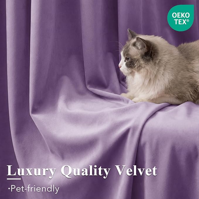 Lavender Velvet Privacy Curtains - Image 5
